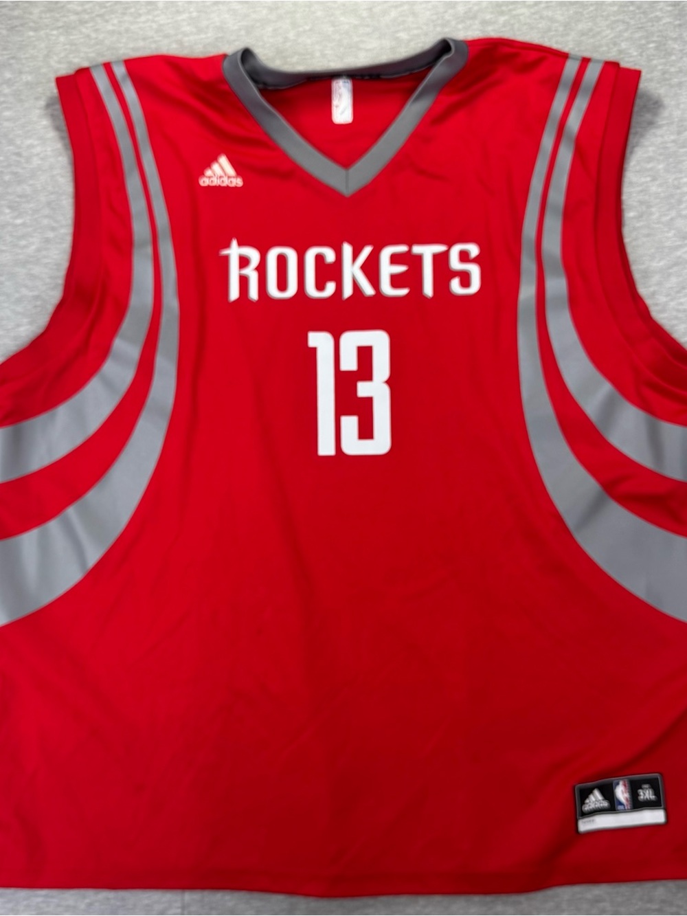 Houston Rockets #13 Harden Red Adidas Swingman Jersey Size 3XL